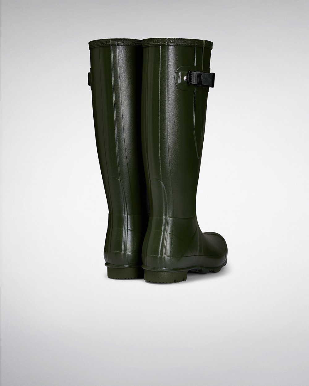 Hunter Uzun Yağmur Çizmeleri Bayan Yeşil - Norris Field Side Adjustable - Türkiye FY3802476